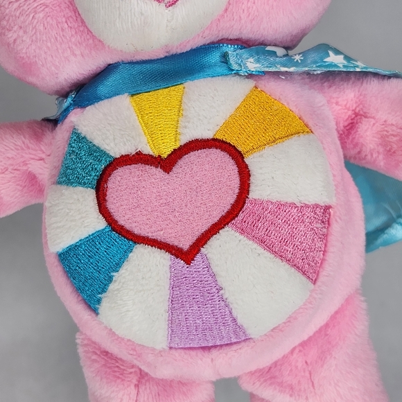 Care Bears Superhero Friends Hopeful Heart Bear Plush Beanie Pink - Picture 3 of 6